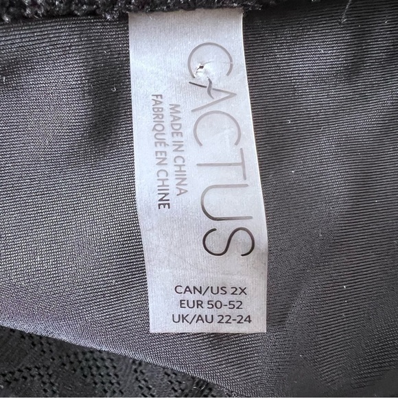 ADDITION Elle Cactus Black Tankini Top Size 2x - Picture 7 of 9